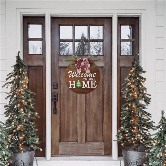Interchangeable Welcome Sign Front Door Seasonal Wreath Farmhouse Home Decor - Picture 5 of 7